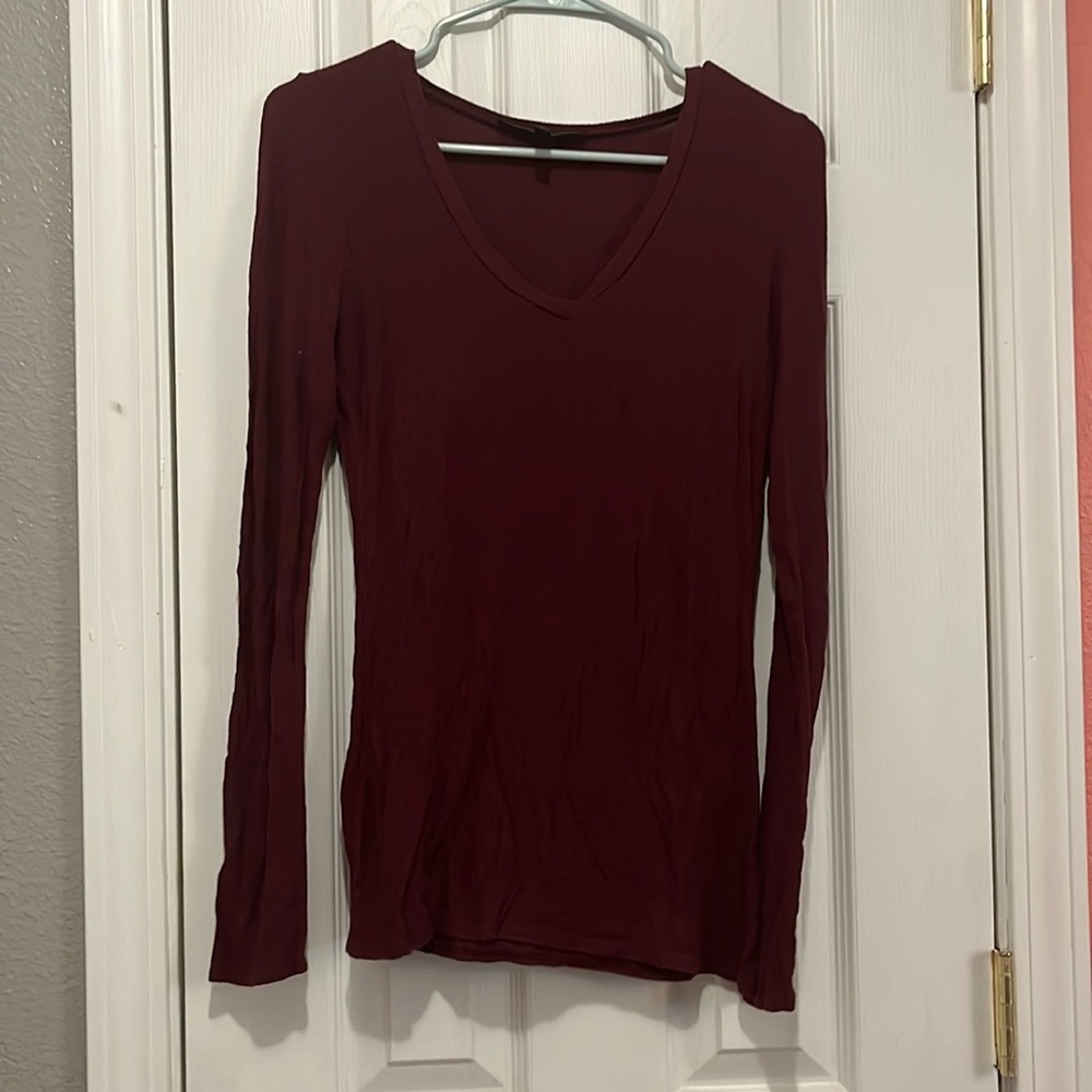 Maroon long sleeve shirt